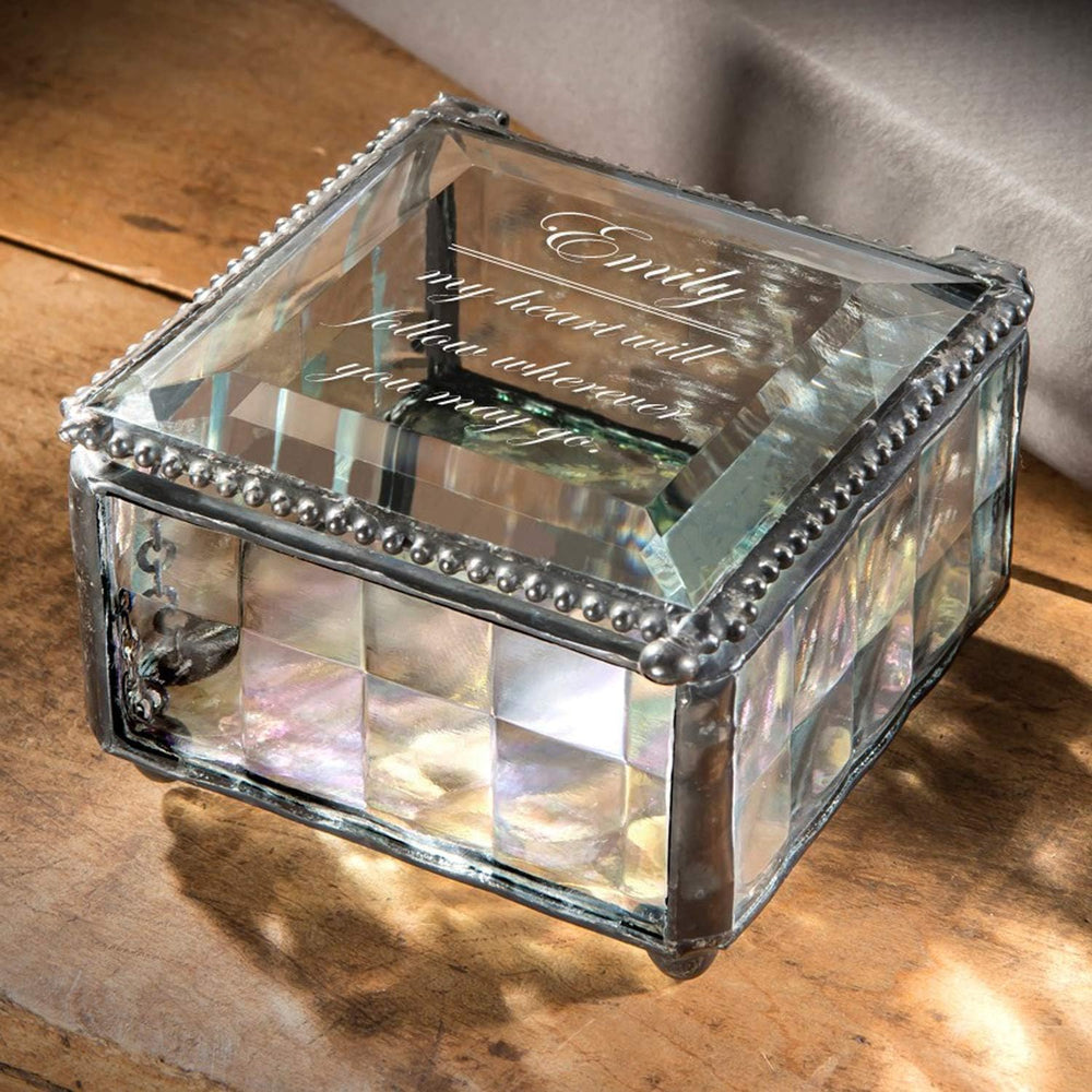Personalized Jewelry Box Decorative Vanity Display Case Storage Organizer Kee...