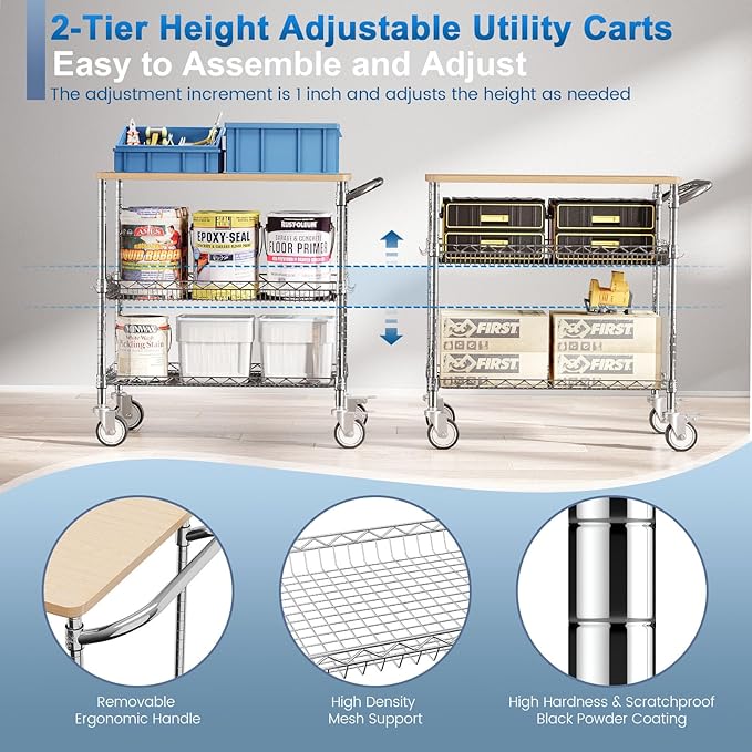 Leteuke Rolling Kitchen Carts - Image 3