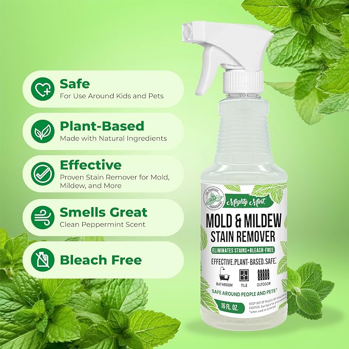 Mighty Mint Mold & Mildew Stain Remover Spray, Rapid Clean - Image 6