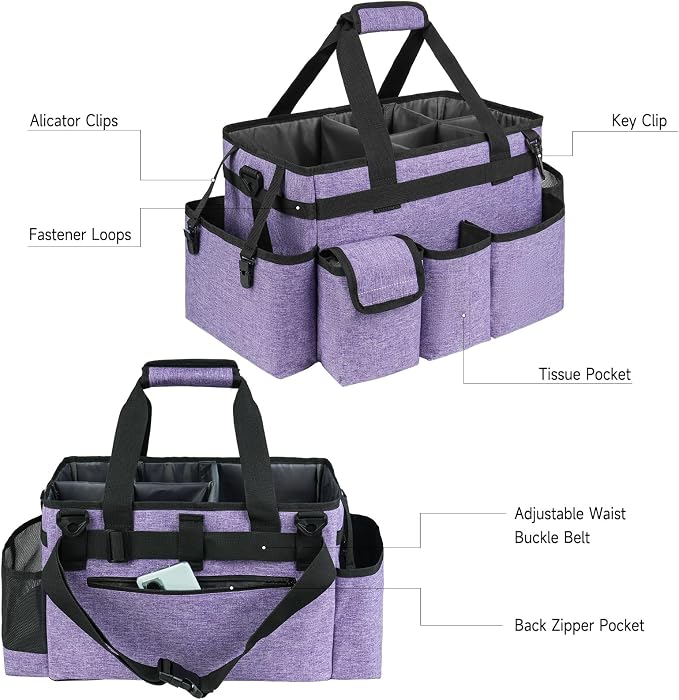 Cleaning Caddy Bag, Large Cleaning Supplies Organizer - Image 4