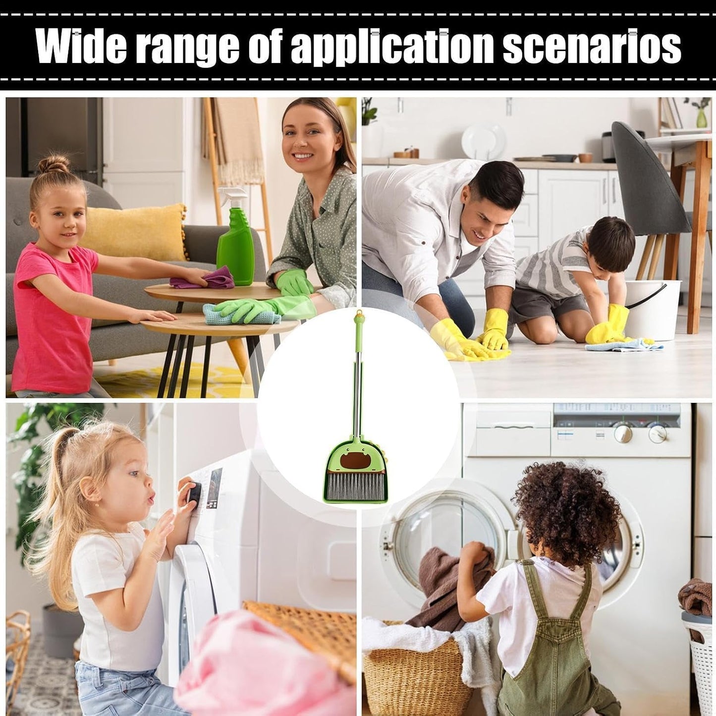 Toy Broom , Stylish, Dustpan – Premium Compact Versatile Lightweight Combo Set Kids Play, Learn Education Activities Preschool, Children Boys Girls | Preschool Children Boys and Girls