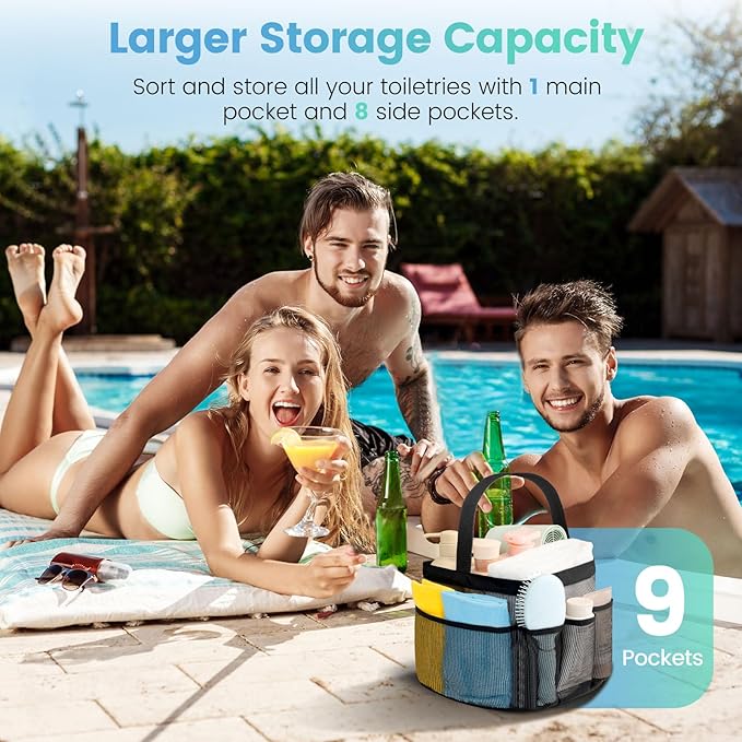 Mesh Shower Caddy Portable for College Dorm Room Essentials for Girls - Image 2