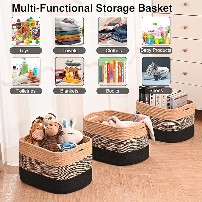 Storage Baskets for Organizing Shelves, Decorative Baskets for Storage - Image 4