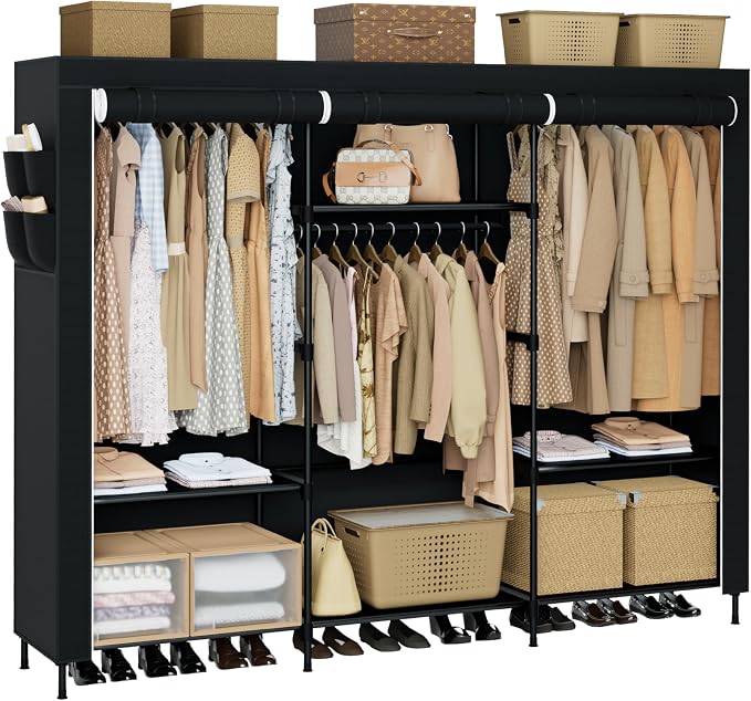 Portable Closet, 81.1 Inch Extra Large Capacity Wardrobe Closet by Unknown