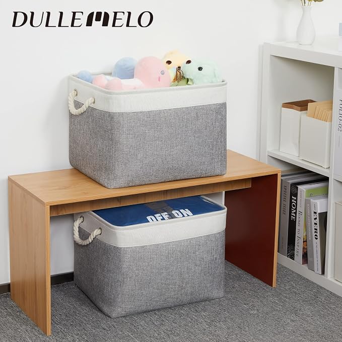 DULLEMELO Storage Baskets for Organizing 16x12x12 Large Fabric Storage Bins - Image 6
