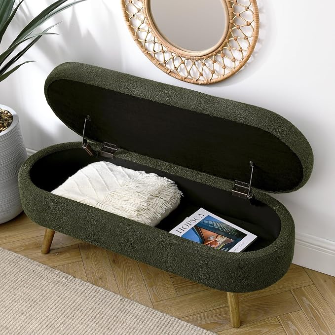 Furnimart 43.5" Queen Size Storage Bedroom Bench - Image 3