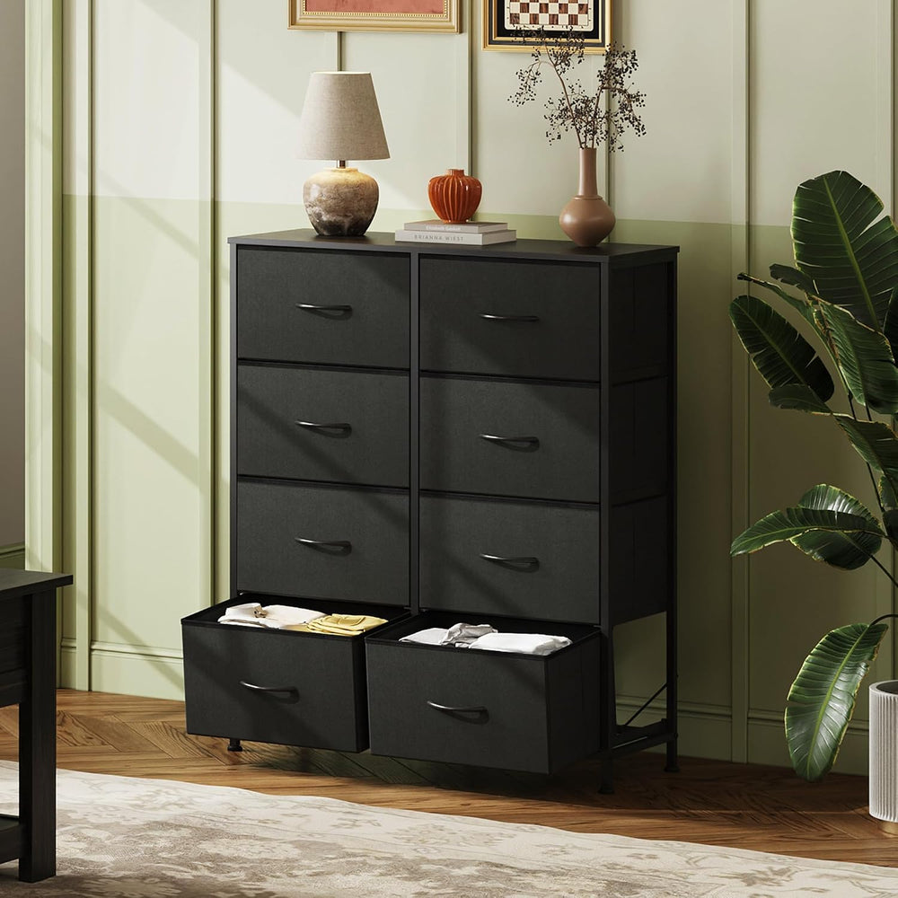 WLIVE Fabric Dresser for Bedroom, Tall Dresser with 8 Drawers, Storage Tower ...