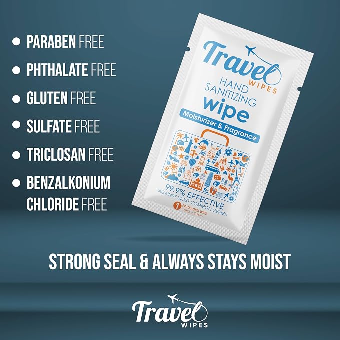 Hand Sanitizing Travel Wipes – 15ct Individually Wrapped | Fresh Citrus Scent - Image 6