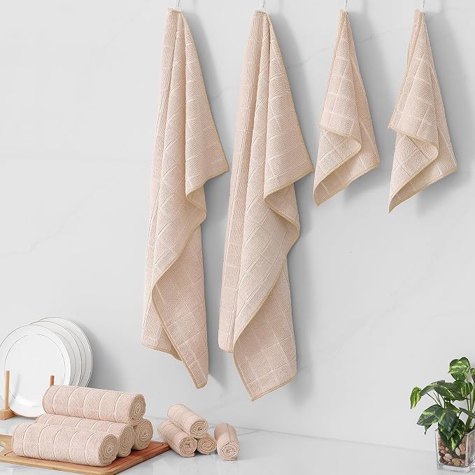 Homaxy Microfiber Kitchen Towels and Dishcloths Set, 12 Pack Soft and Absorbent - Image 8