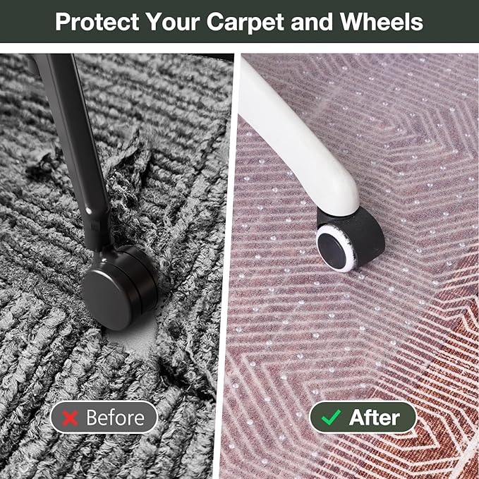 Chair Mat for Carpet, Beveled Edge Vinyl Mat - Image 5
