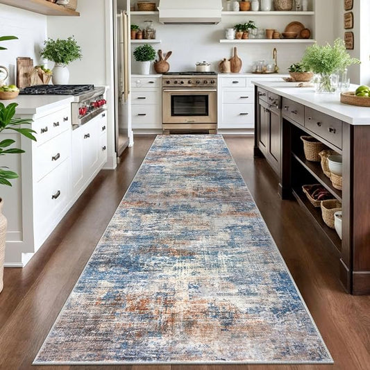 IOHOUZE Abstract Runner Rug 3x14 Ft Long Washable Runners - Image 2