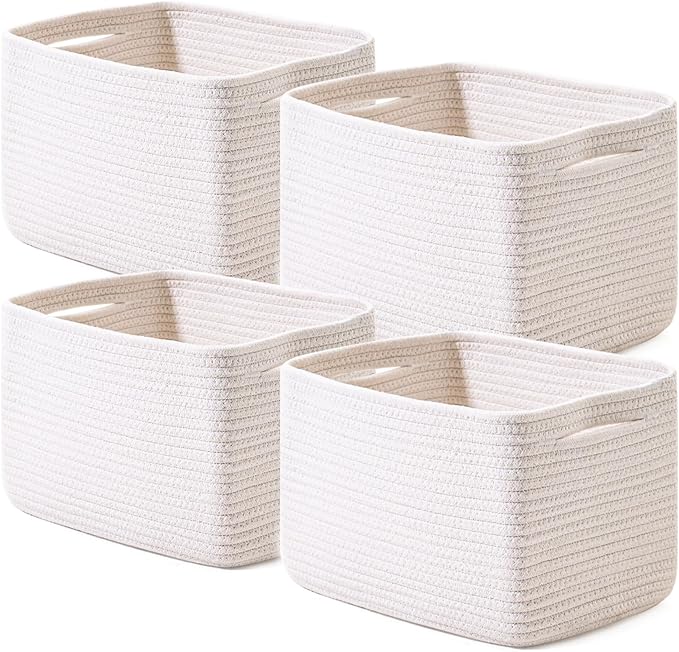 Storage Baskets for Organizing, Woven Basket for Storage, Storage Baskets Bin by ICERZCZ