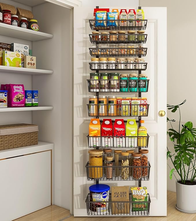 9-Tier Over The Door Pantry Organizer, Pantry Storage and Organization by Mefirt