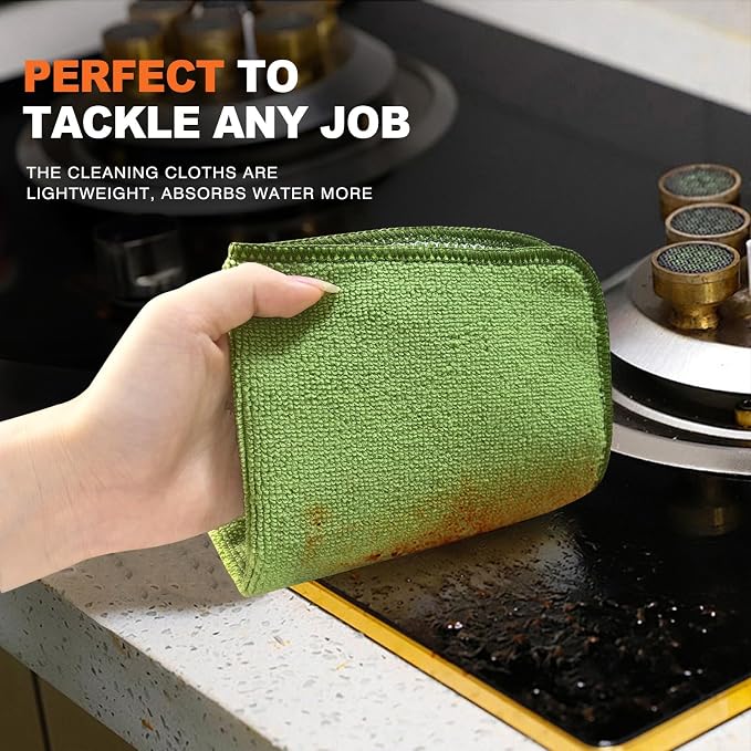KinHwa Kitchen Washcloths for Dishes Absorbent Microfiber Dish Cloths Quick Dry - Image 4