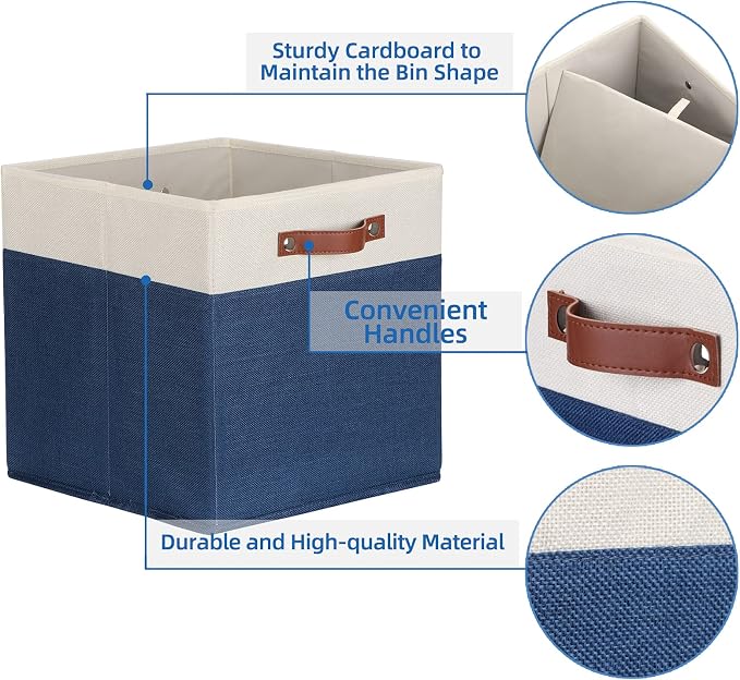 Temary Fabric Storage Bins for Cube Organizer 4 Pack Cube Storage Bins 13 - Image 3