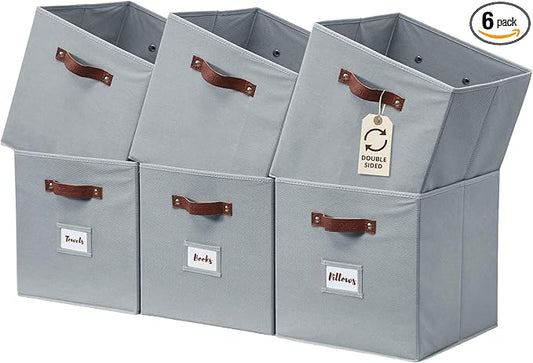 DECOMOMO Storage Cubes, Fabric Organizer Bins by DECOMOMO