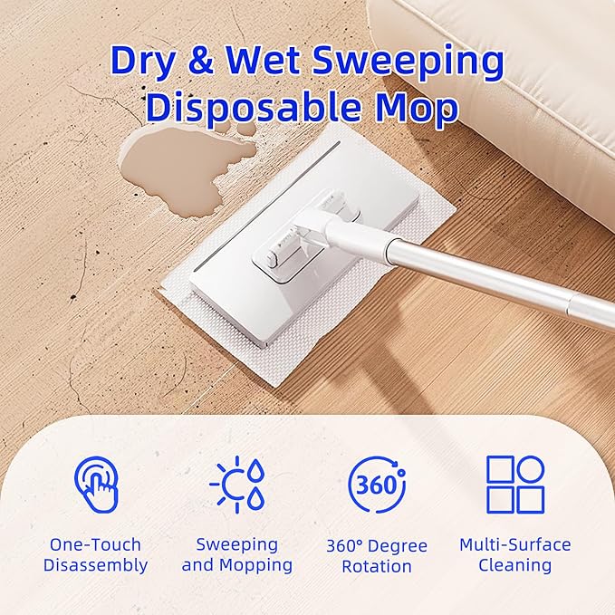 Mini Sweeper Mop No-Touch Dirty Cleaning Flat Dust Mop - Image 8