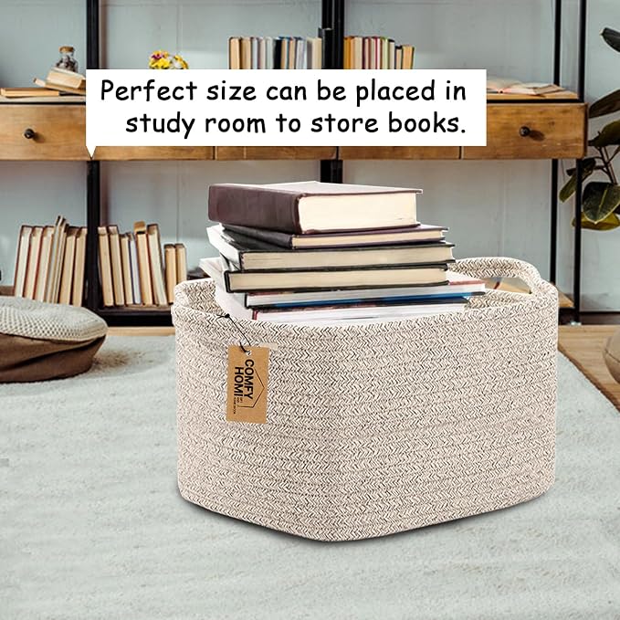 COMFY-HOMI 3PACK Cotton Rope Woven Basket - Image 5
