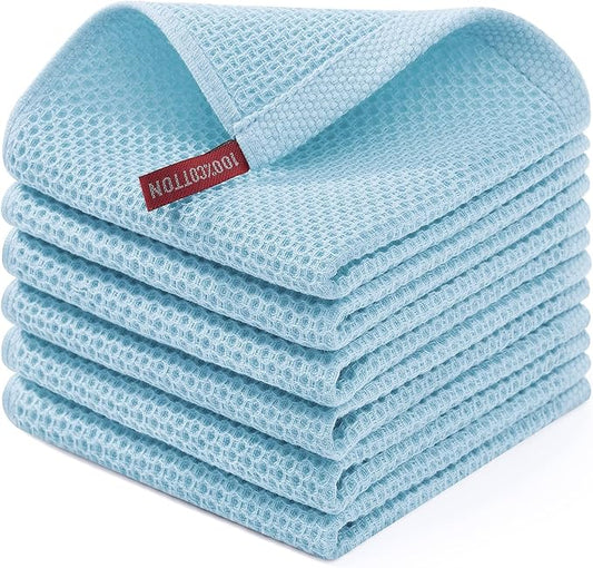 Homaxy 100% Cotton Waffle Weave Kitchen Dish Cloths, Ultra Soft Absorbent Quick by Homaxy