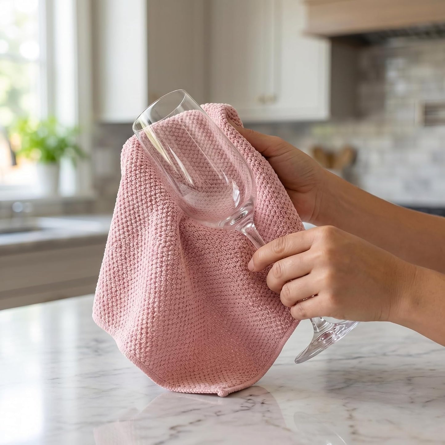 Microfiber Cleaning Cloths 6-Pack, Absorbent Textured Towels Large 12x16 In | Perfect for kitchen countertops, dishes & household cleaning. Streak-free, lint-free, reusable.