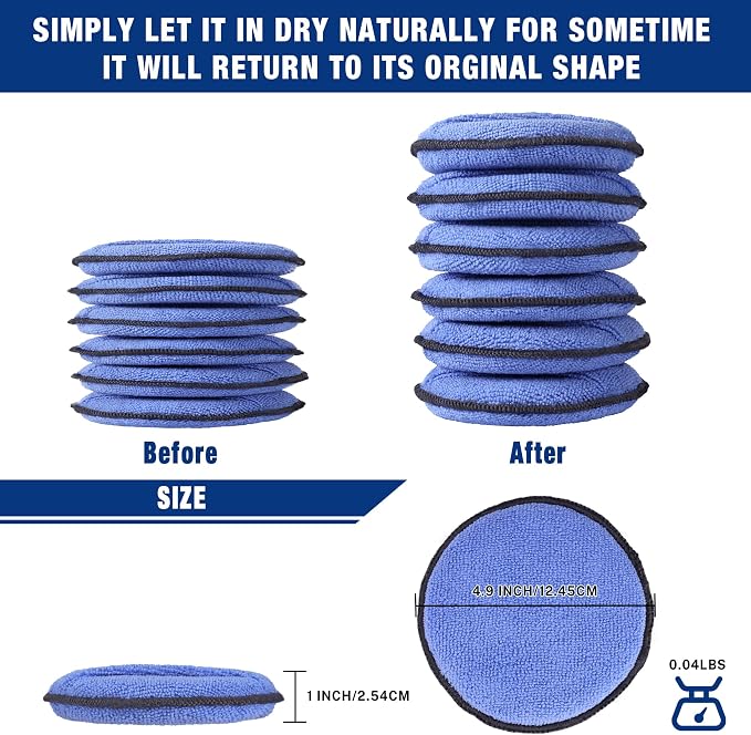 WORKPRO 12-Pack Car Wax Applicator Pads - Image 7