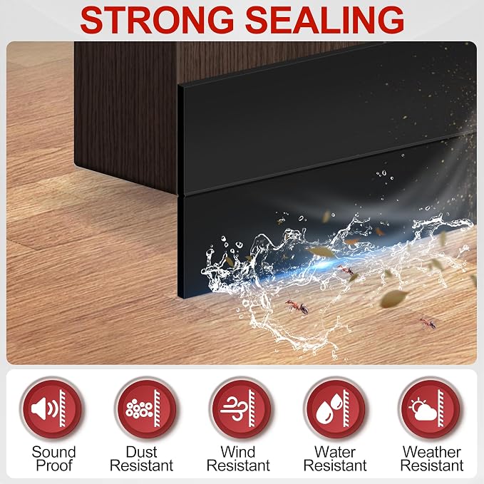 MYFAMIREA Door Weather Stripping 2IN x 20FT Door Draft Stopper Seal Tape - Image 3