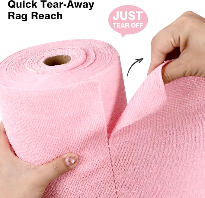 Microfiber Cloth Roll 75 Pack, Tear Away Microfiber Towels 12x12 Inch, Reusable - Image 2