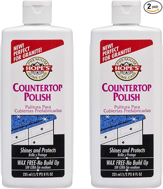 HOPE'S Countertop Restoration Polish, Streak-Free Kitchen Counter Cleaner by Hopes