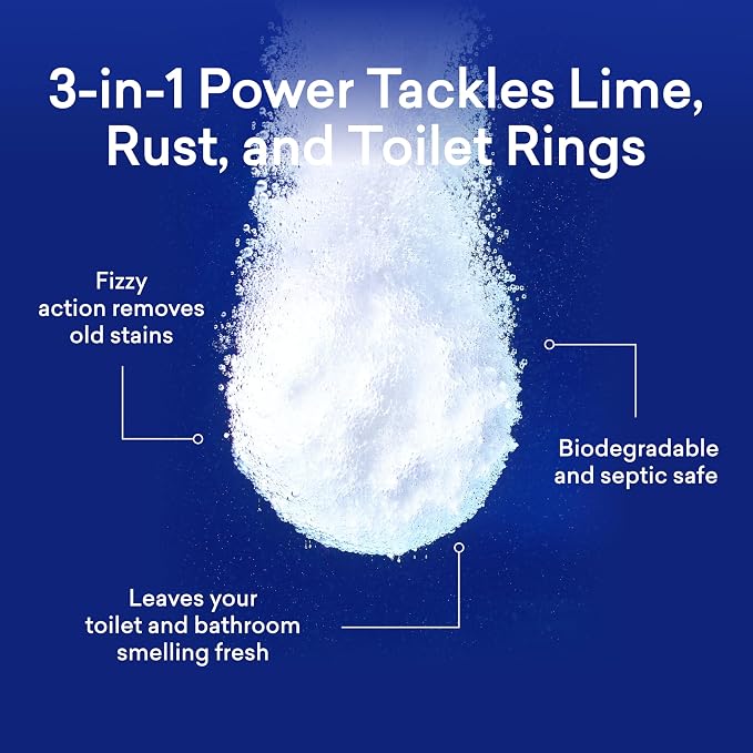 BLUELAND Toilet Bowl Cleaner Tablets, Lemon Cedar, Plastic-Free, No Harsh - Image 3
