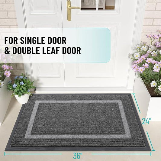 OLANLY Front Door Mat Indoor Outdoor Entrance, Waterproof All-Season, - Image 2