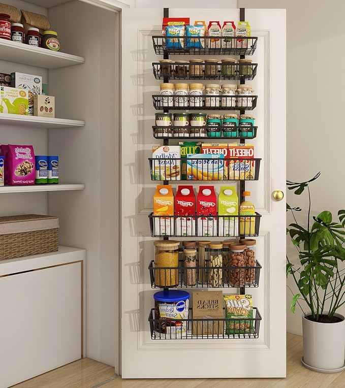 Over The Door Pantry Organizer, Pantry Organization and Storage, 8-Tier Deep by Mefirt