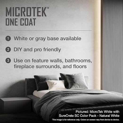 SureCrete MicroTek One Coat | White | 40 lb Bag | Microcement Overlay - Image 4