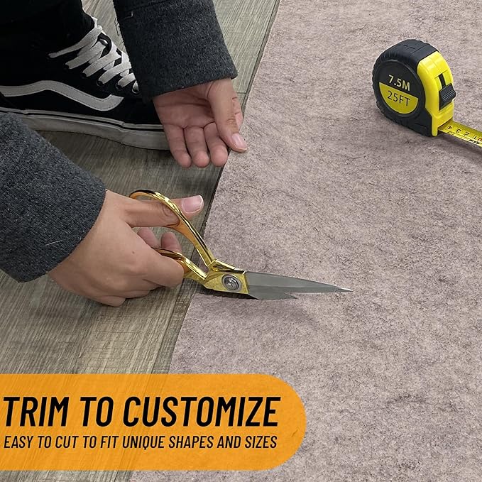 Ottomanson 7' x 8' Non-Slip Rug Pad Gripper 1/4 Inch Thick Dual Surface Felt + - Image 5