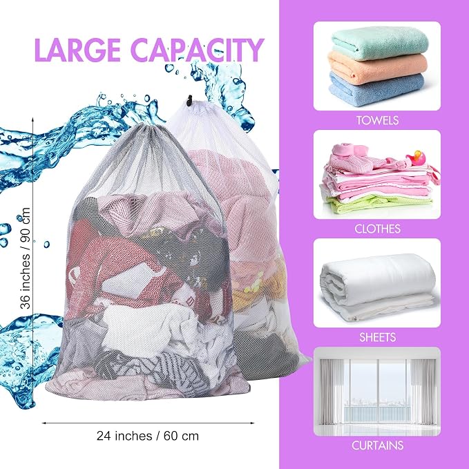 Berlune 30 Pack 24 x 36 Inches Large Mesh Bags - Image 2