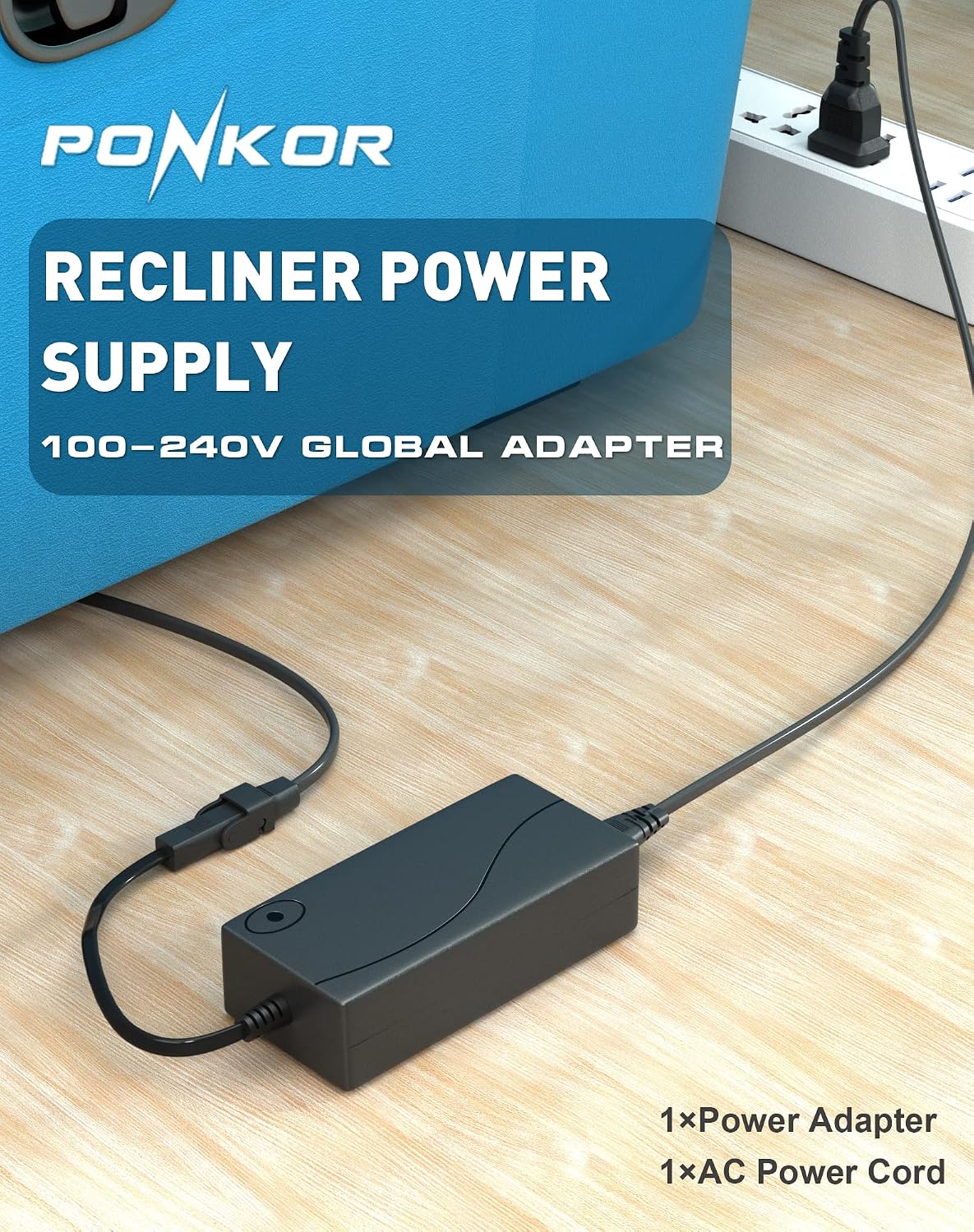 Power Recliner Power Supply, AC/DC Switching Power Supply Transformer 2-pin 29V/24V 2A Adapter with AC Power Cord for Electric Power Recliner Lift Chair