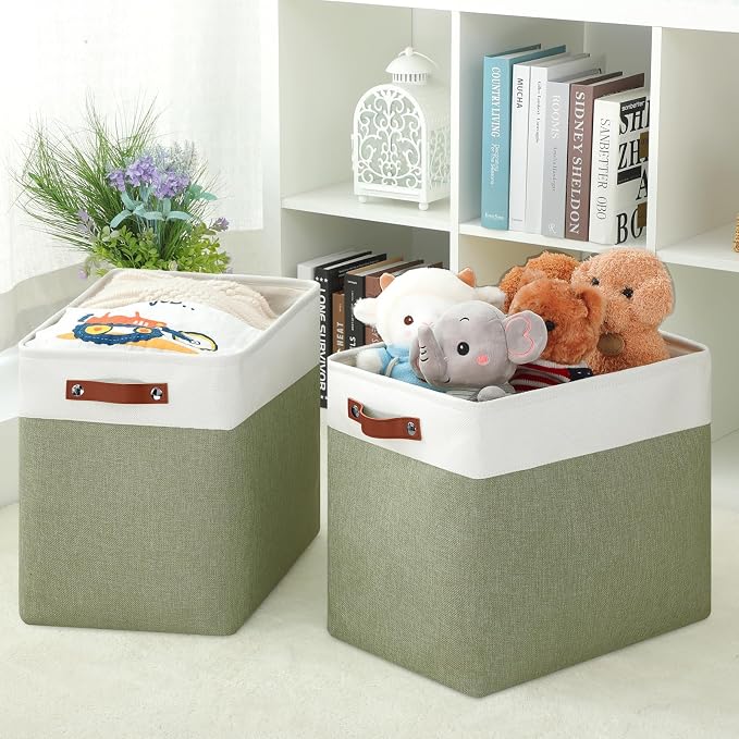 DULLEMELO Extra Large Storage Baskets, Collapsible Storage Baskets Rectangular - Image 4