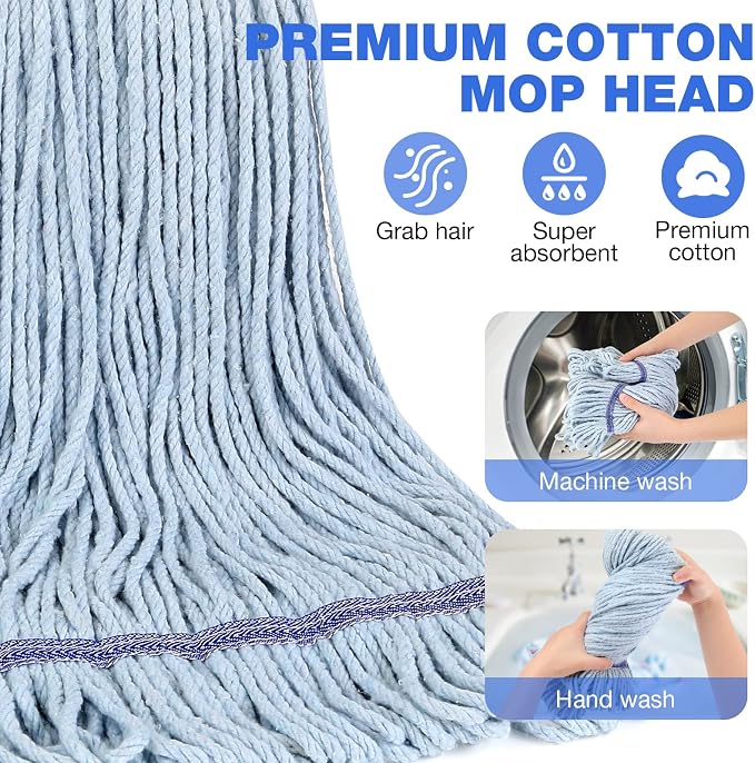String Mop Heavy Duty for Floor Cleaning- Industrial Commercial Wet Mop - Image 3