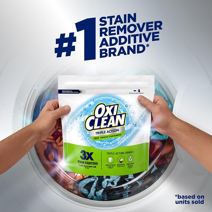 OxiClean Triple Action Free Versatile Stain Remover Powder, Use - Image 9