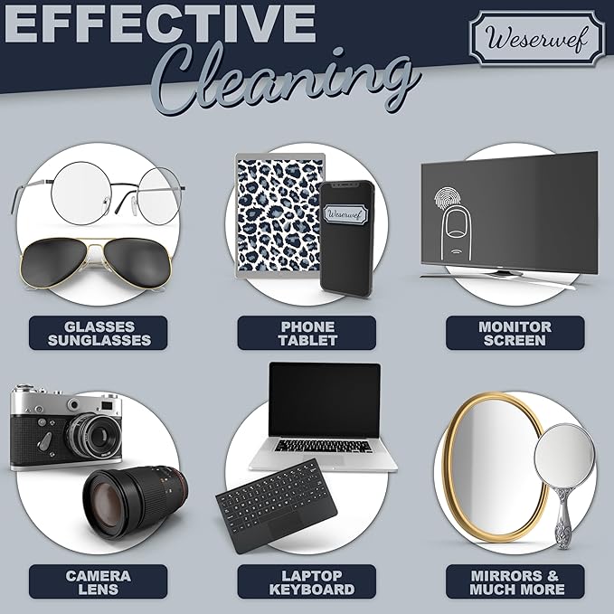 WESERWEF Design Microfiber Glasses Cleaning Cloth – Premium Cleaning Cloth - Image 4