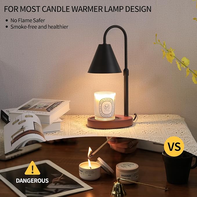 Black Candle Warmer Lamp with Timer and Dimmer, Mother's Day/Birthday/Christmas - Image 4