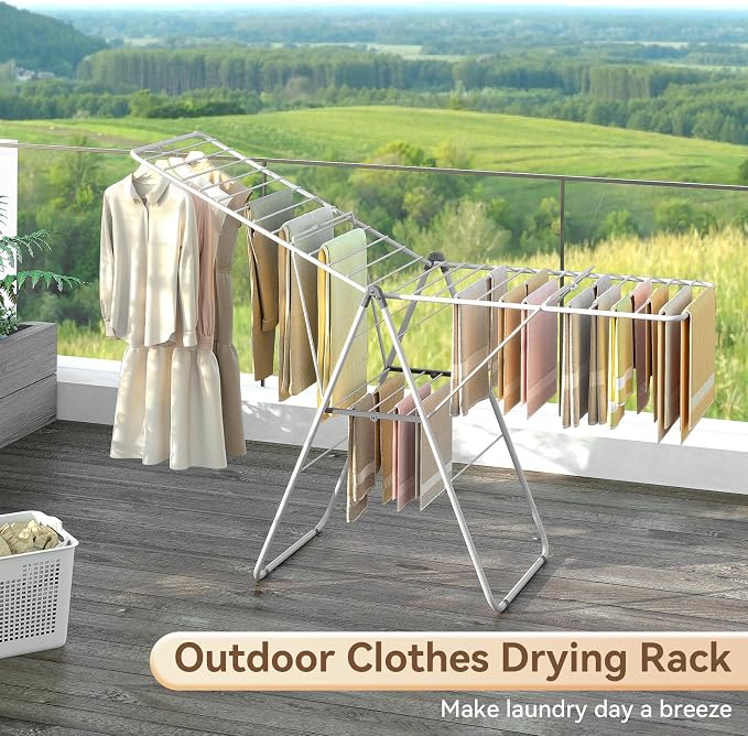 APEXCHASER Clothes Drying Rack, Foldable Drying Rack Clothing, Sturdy Metal - Image 7