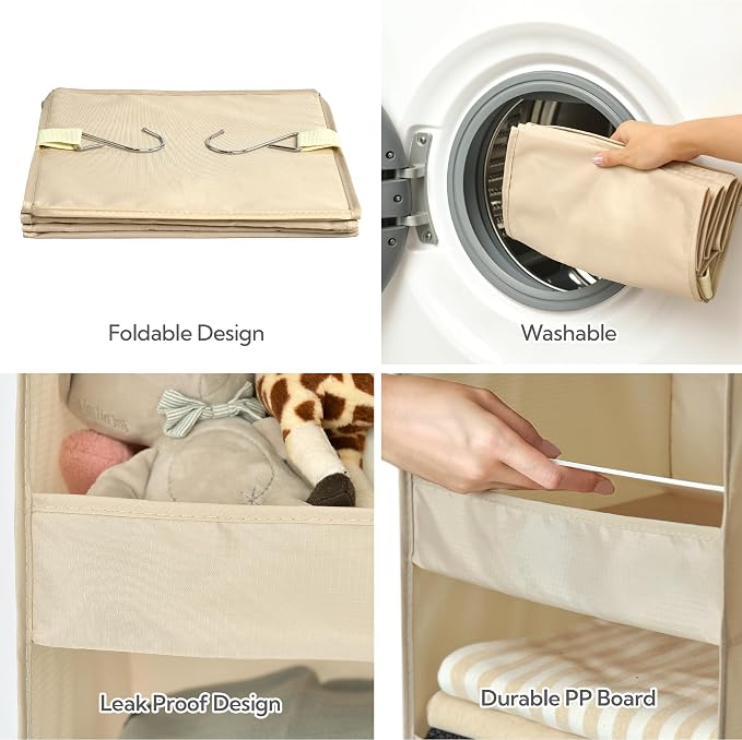 GRANNY SAYS 3 Shelf Hanging Closet Organizers and Storage, Collapsible Closet - Image 5
