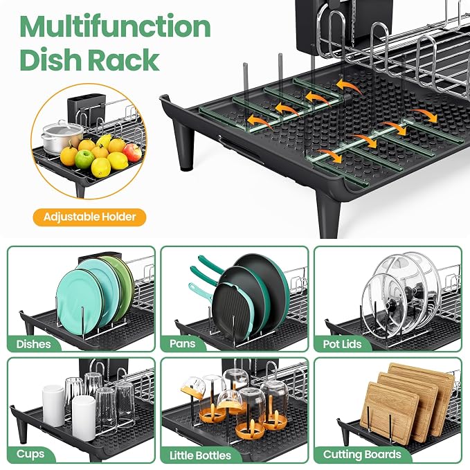 Expandable Dish Drying Rack, Foldable Dish Rack - Image 3