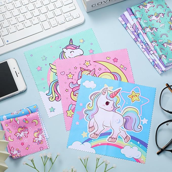 Sinmoe 20 Pcs Microfiber Cleaning Cloth Cute Unicorn Design Microfiber Soft - Image 4
