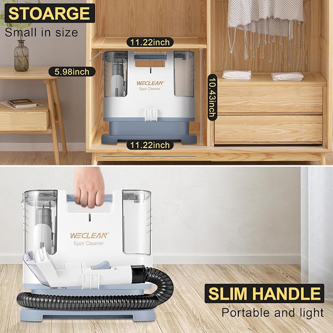 WECLEAN C1 Portable Extractor for Couch and Carpet Cleaner Upholstery Cleaner - Image 6