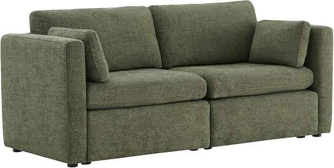 CHITA Small Modular Sectional Fabric Sofa Set, Extra Comfty Loveseat Cloud Couch - Image 3