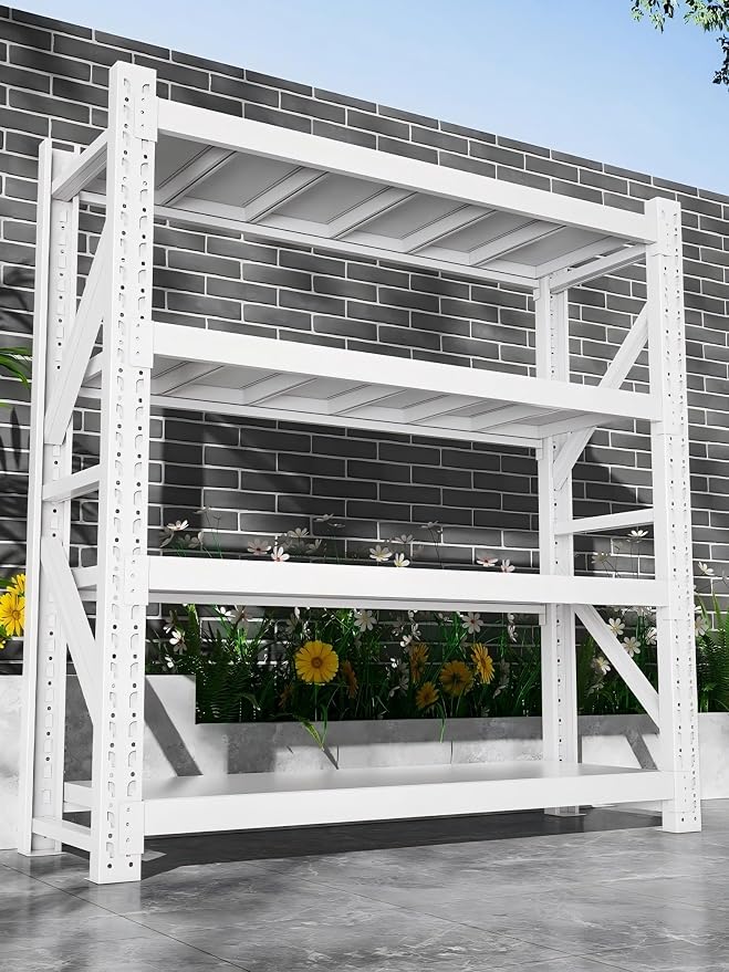 Storage Shelves Heavy Duty, Metal Garage Shelving Units, 4 Tier Storage Rack by Unknown
