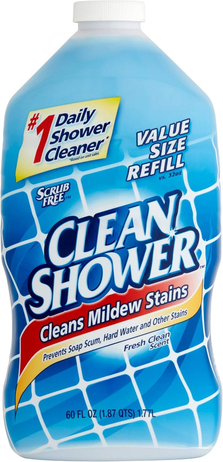 PACK OF 6 - Clean Shower Daily Shower Cleaner Refill, 60 fl oz