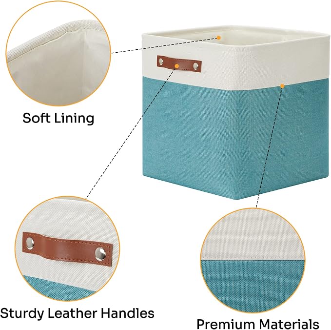 DULLEMELO Storage Bins for Organizing, Closet Storage Baskets for Gift Empty - Image 4