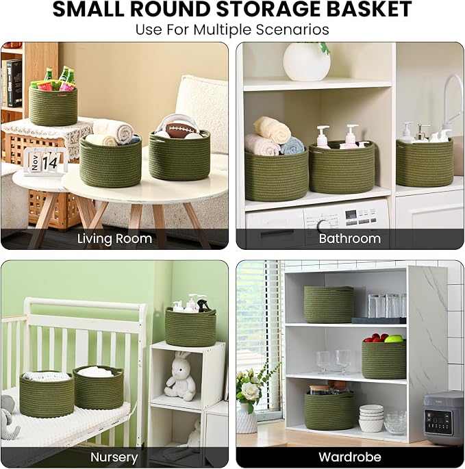 Small Storage Baskets for Organizing, Organizer Baskets for Shelves, Small - Image 5